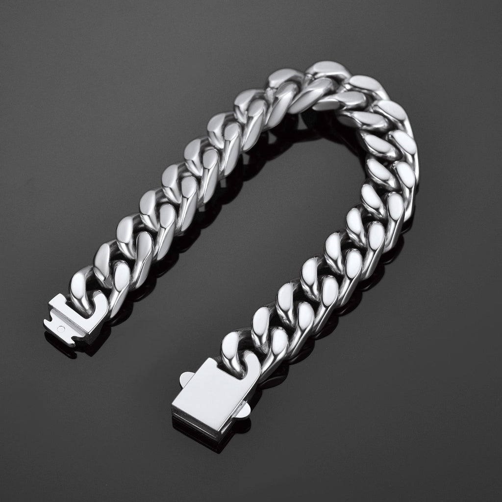 Miami Cuban Link Chain Bracelet 5/7/9/12mm Width for