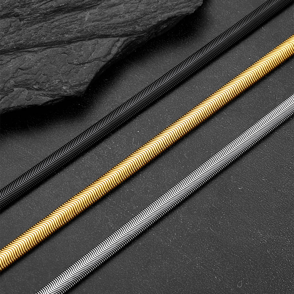 2mm Thin & 8mm Bold Snake Chain Set for