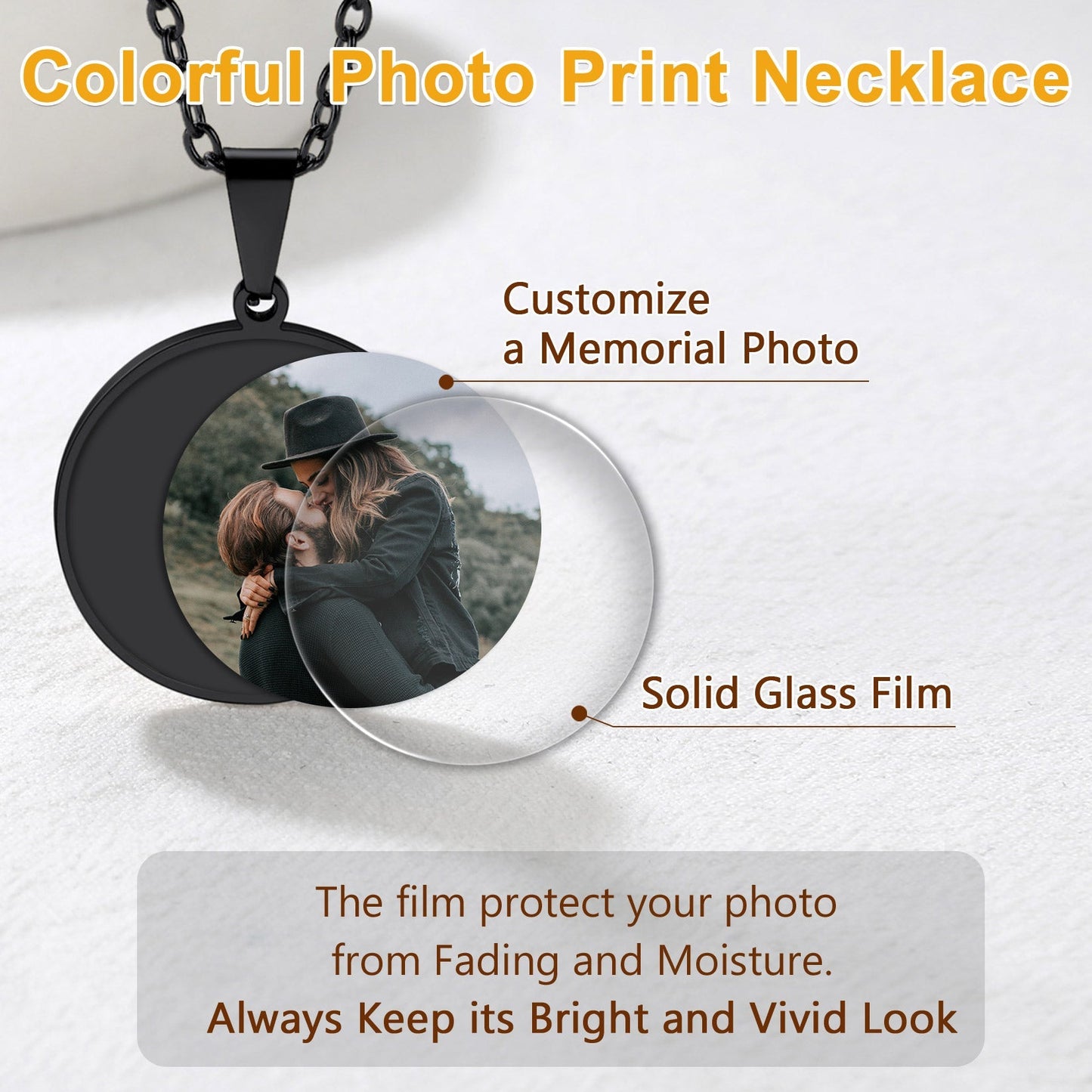 Customized Memorial Pet Picture Necklace for