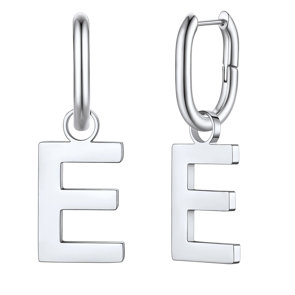 Hypoallergenic Initial Letter Dangle Earrings for