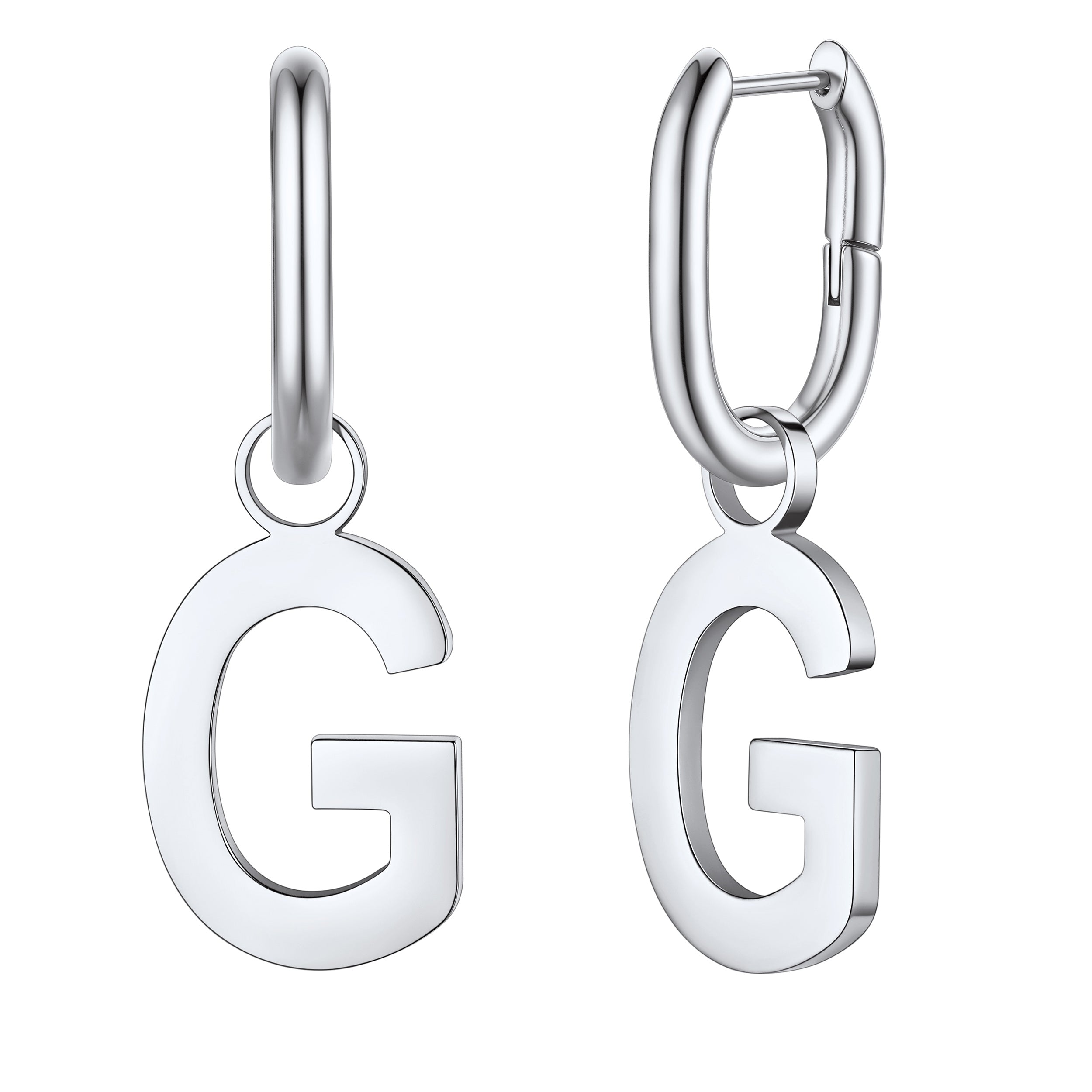 Hypoallergenic Initial Letter Dangle Earrings for