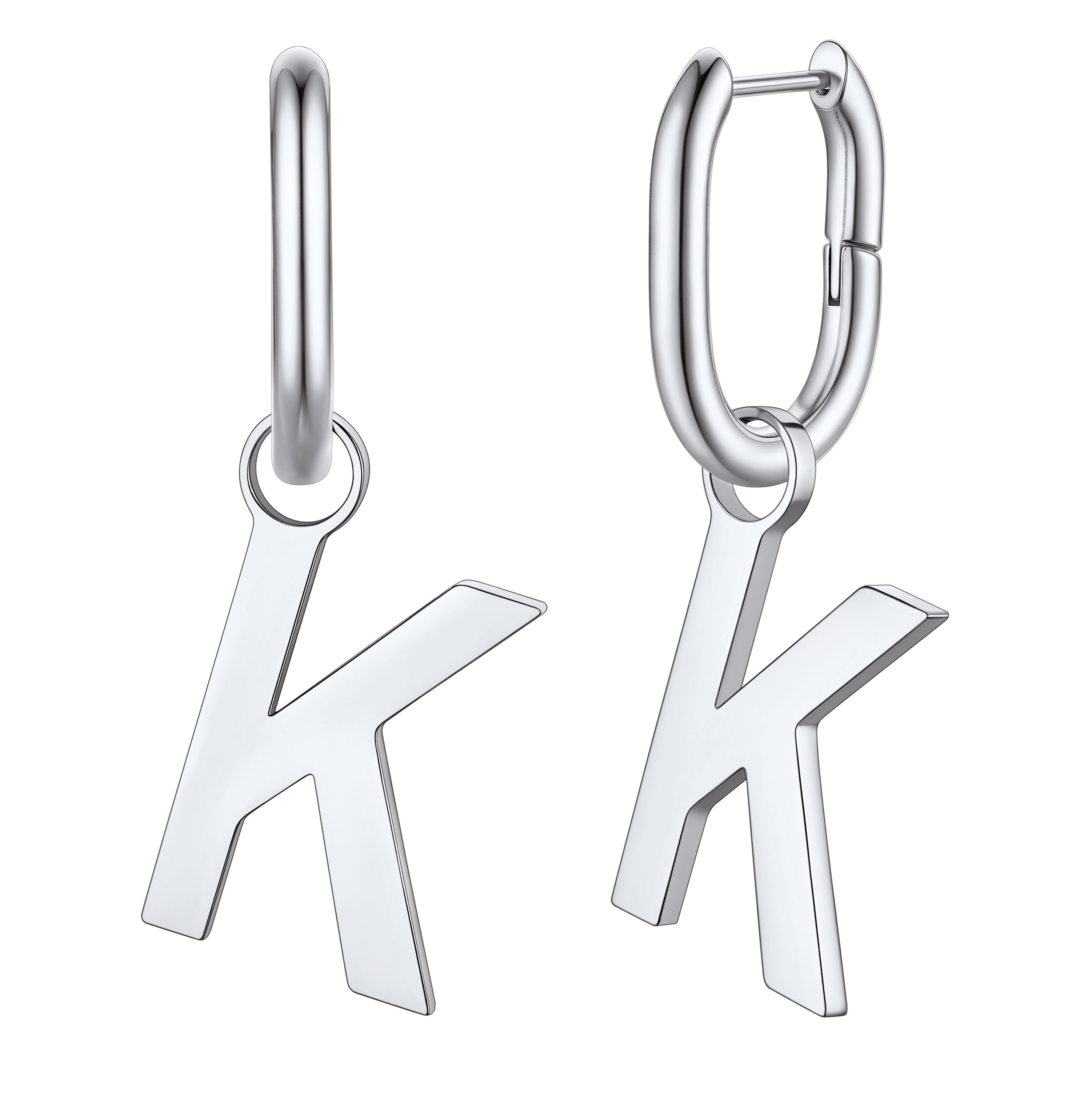 Hypoallergenic Initial Letter Dangle Earrings for