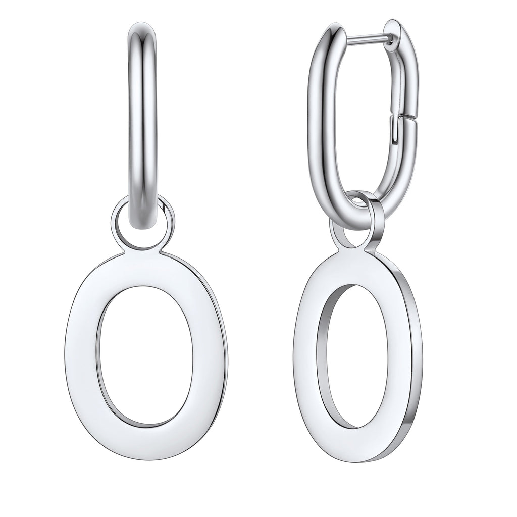 Hypoallergenic Initial Letter Dangle Earrings for