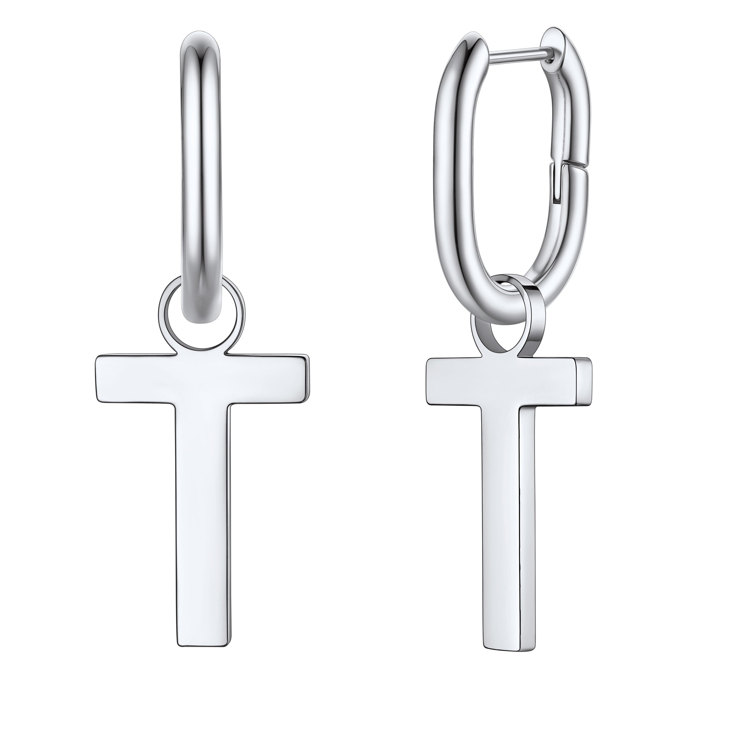 Hypoallergenic Initial Letter Dangle Earrings for