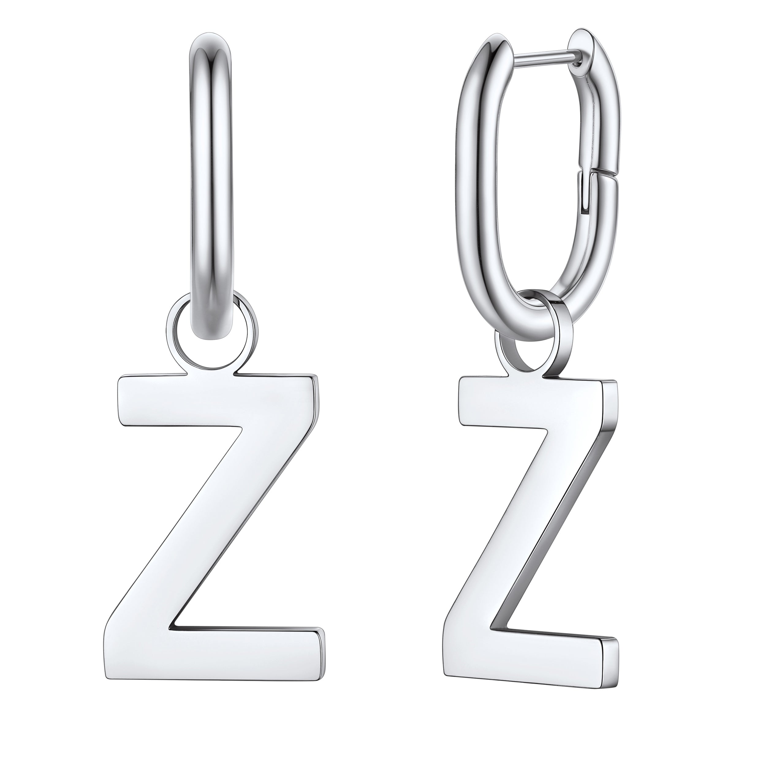 Hypoallergenic Initial Letter Dangle Earrings for
