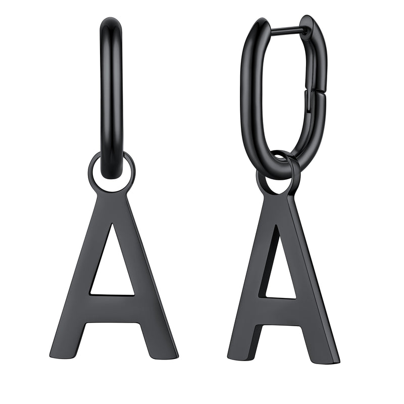 Hypoallergenic Initial Letter Dangle Earrings for