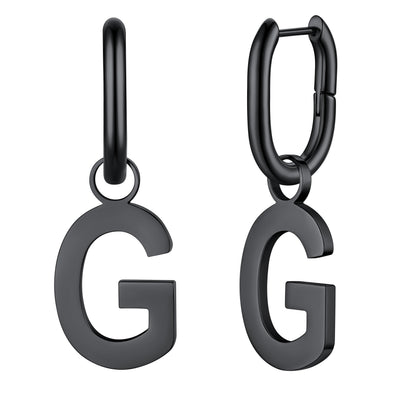 Hypoallergenic Initial Letter Dangle Earrings for