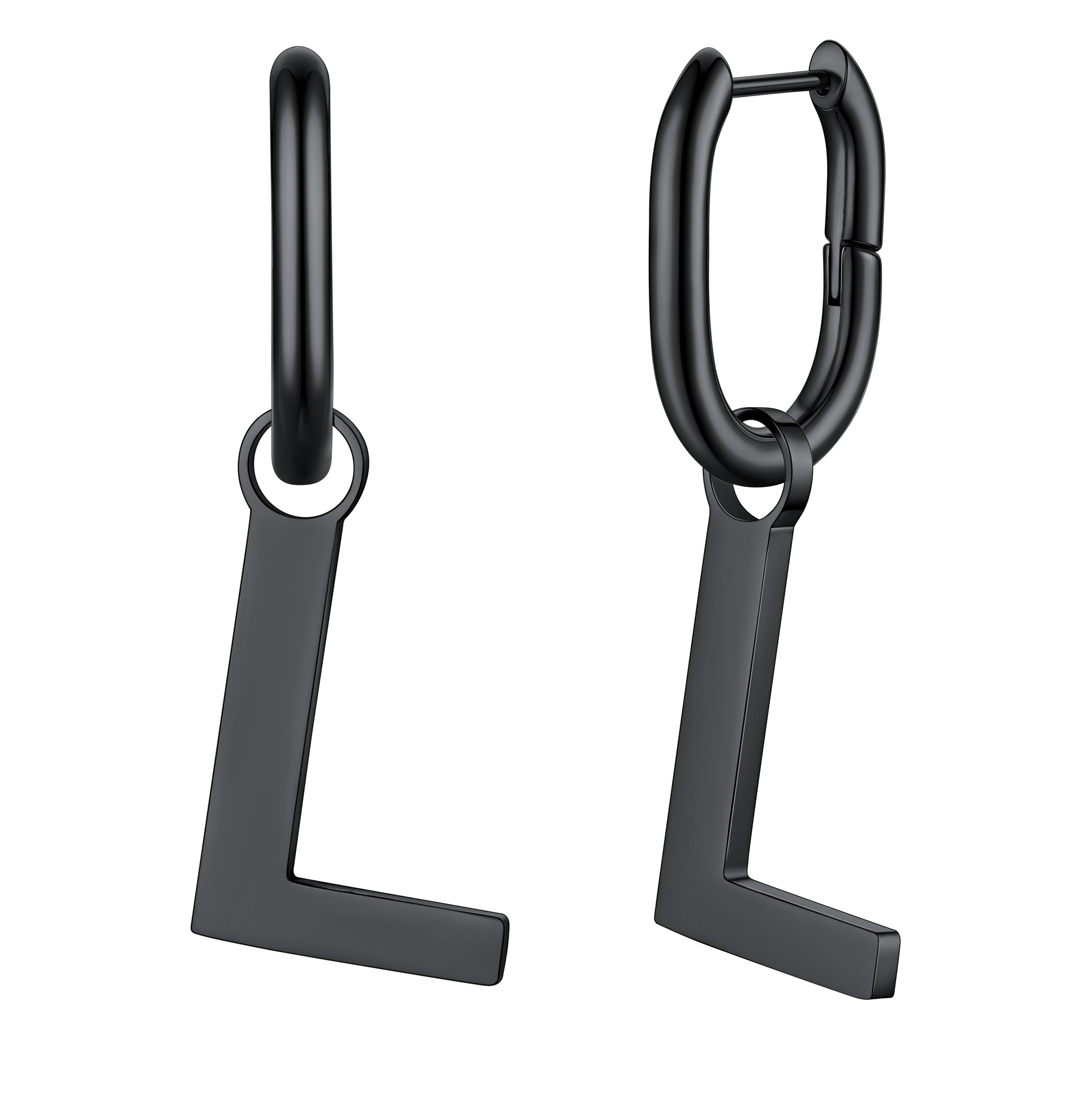 Hypoallergenic Initial Letter Dangle Earrings for