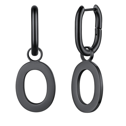 Hypoallergenic Initial Letter Dangle Earrings for