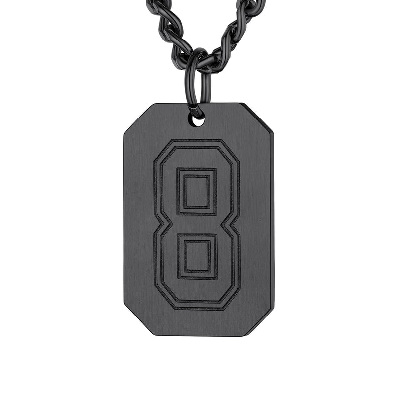 Custom Baseball Jersey Number Dog Tag Necklace for Sport