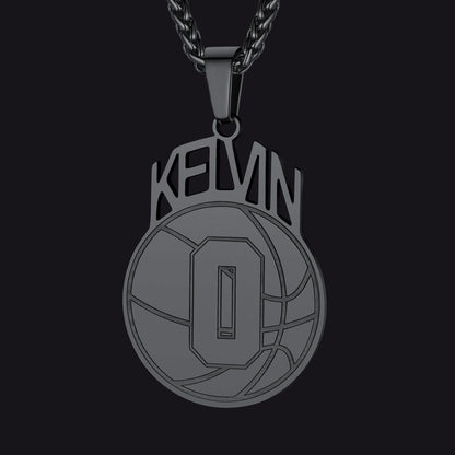 Custom Sports Necklace Name Tag With Jersey Number for Fans Athlete