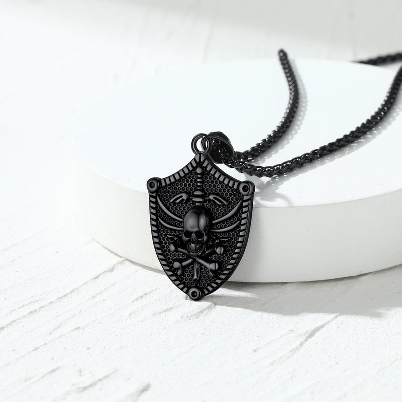 Flash Viking Norse Runes Skull Necklaces for Man