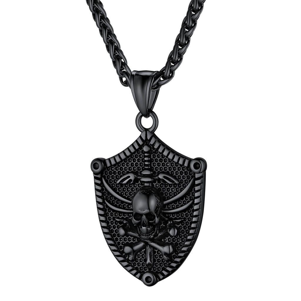 Flash Viking Norse Runes Skull Necklaces for Man