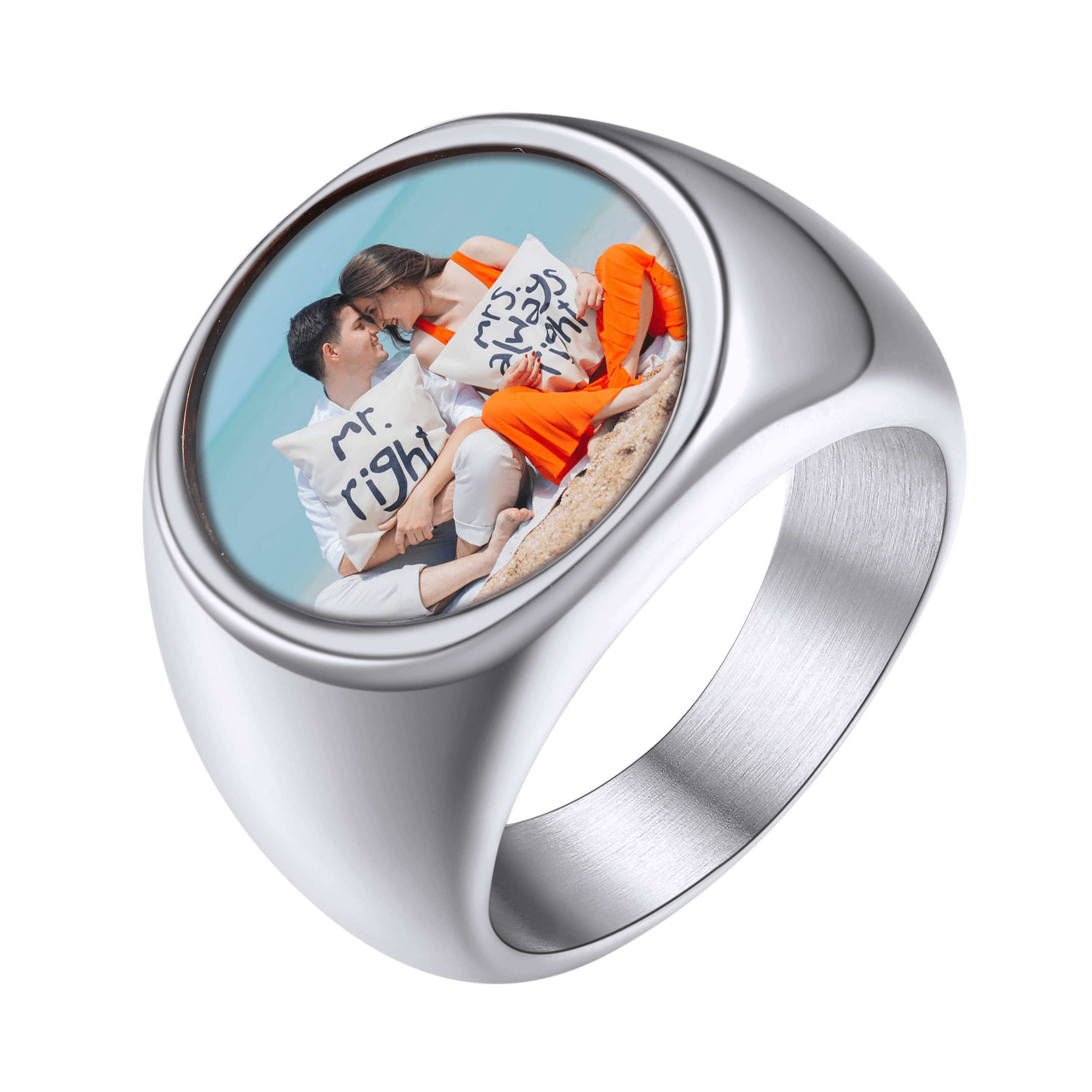 Personalized Photo Ring Memorial Gift for