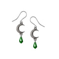 Tears of the Moon Earrings in Emerald Crystal by Alchemy Gothic