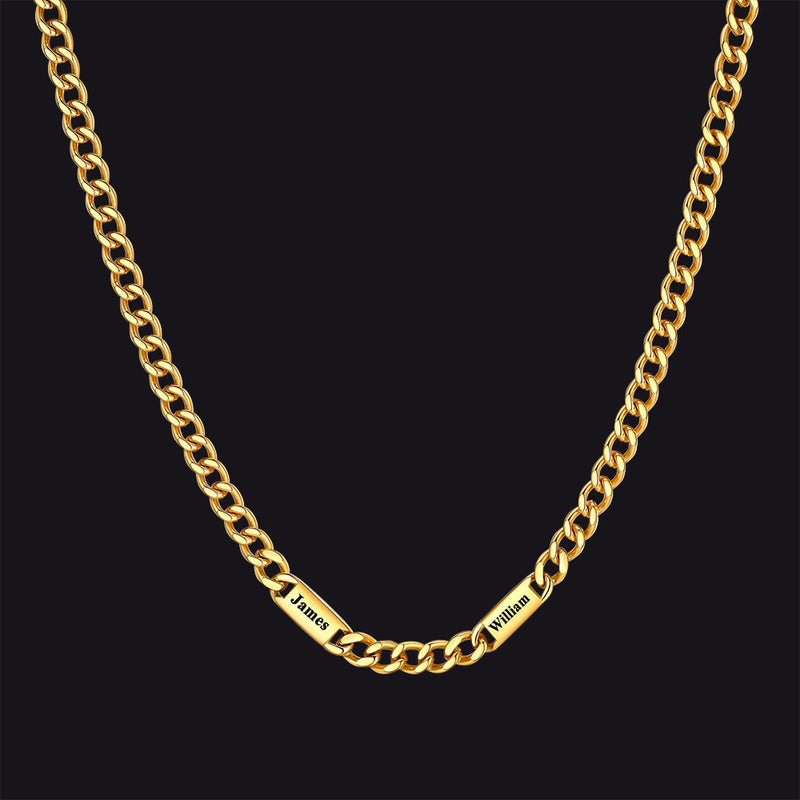 To My Engraved Name Chain Necklace, Birthday or Anniversary Gift for Him