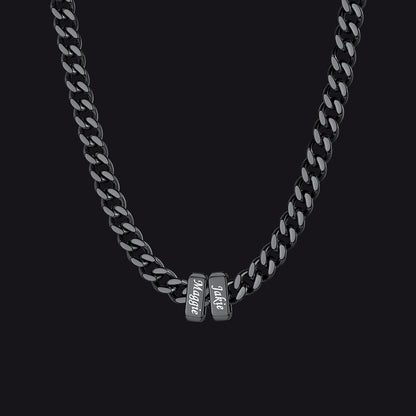 Custom Multi Charm Name Cuban Link Chain Necklace for Father Gift