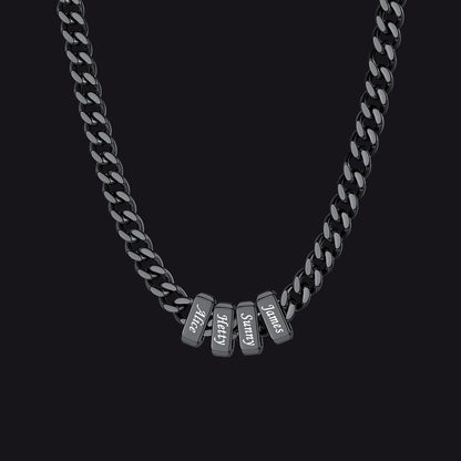 Custom Multi Charm Name Cuban Link Chain Necklace for Father Gift