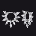 Rivet and Spike Hoop Earrings for