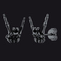 Skeleton Hand Stud Earrings for ��� 925 Sterling Silver Gothic Earrings