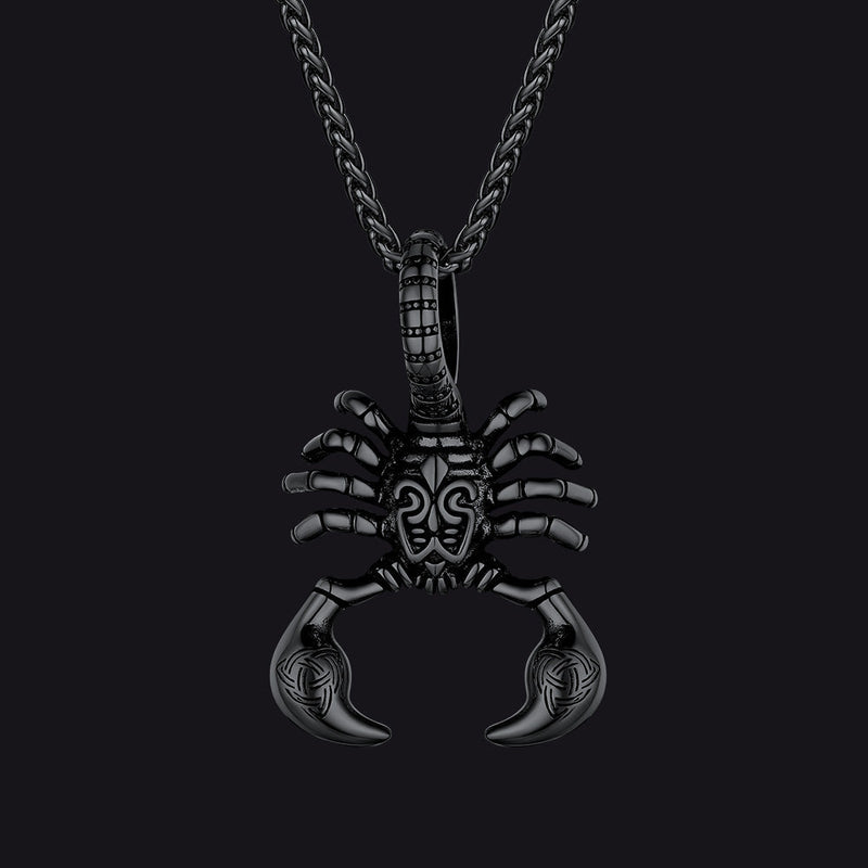Celtic Knot Scorpion Pendant Necklace for