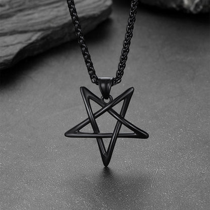 Solomon Satanic Inverted Pentagram Pendant Necklace