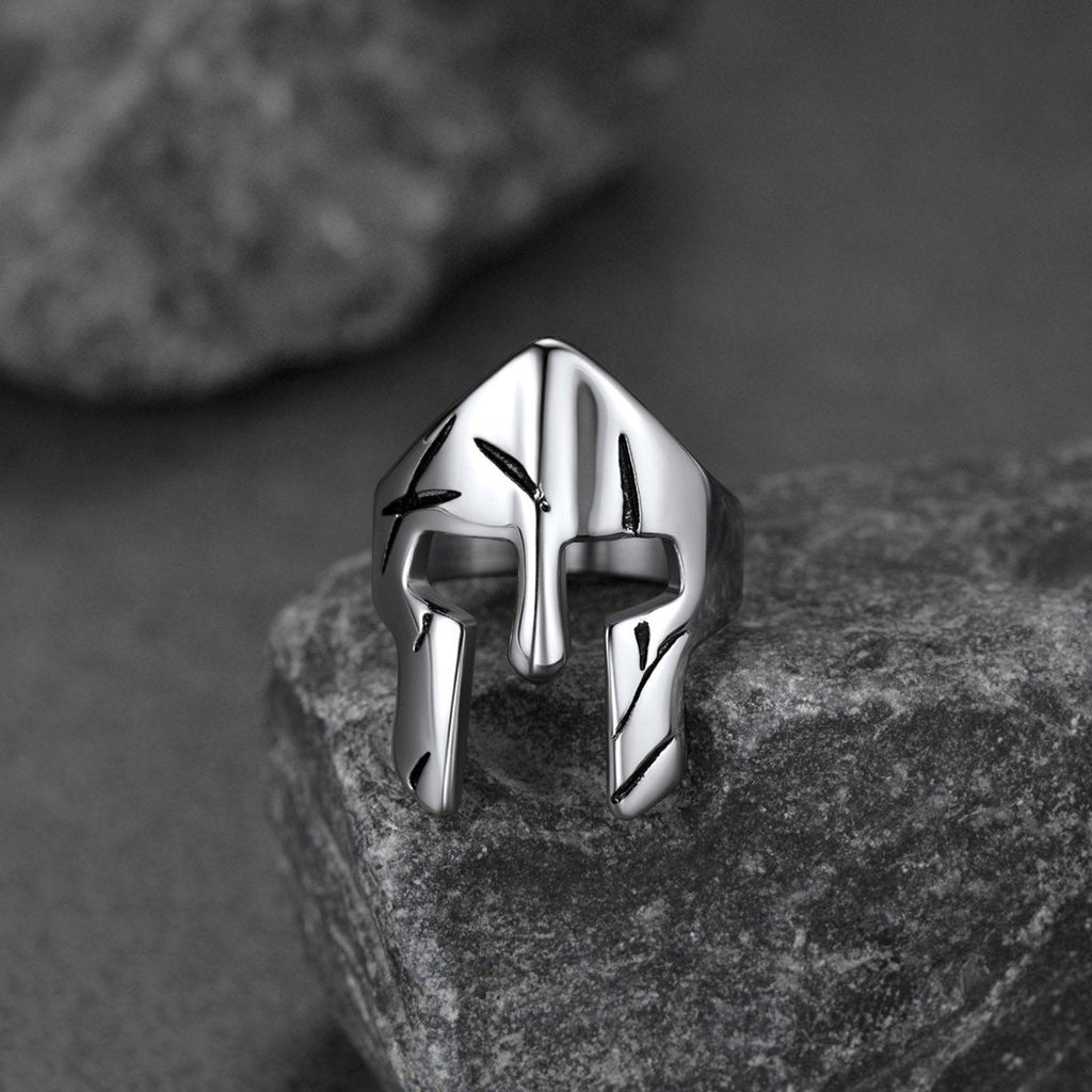 Spartan Warrior Mask Helmet Ring for
