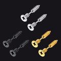Screw Back Stud Earrings Set of 3 Pairs for
