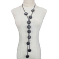 Long Pendant Necklaces for / Gothic Rubber Handmade Necklaces