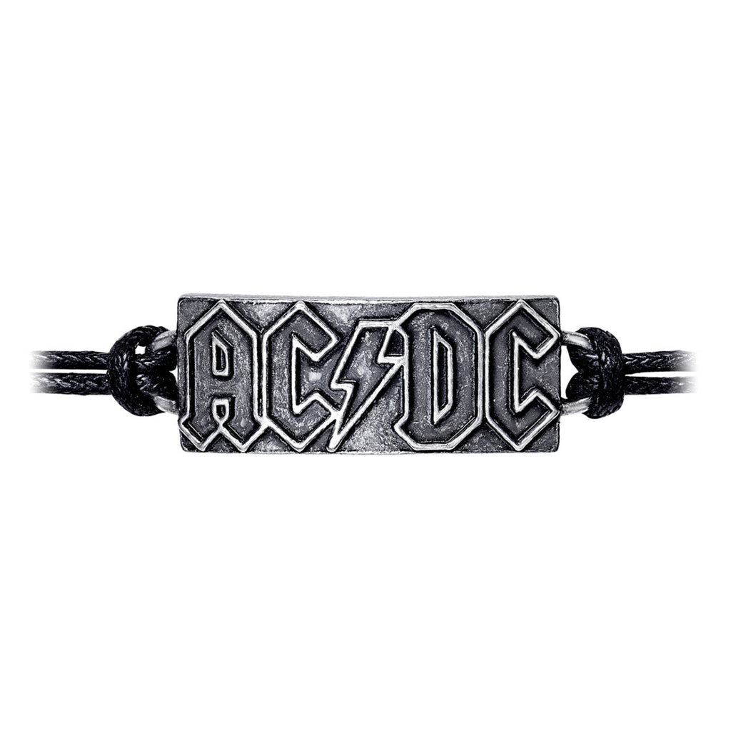 Ac/dc Lightning Logo Cord Bracelet by Alchemy Gothic