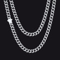 Hip Hop Cuban Chain Necklace for Huasband Boyfriends Gift 6/9/12mm Width