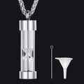 Hourglass Urn Necklace for Ashes Cremation Keepsakes for