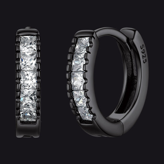 Hypoallergenic Cz Huggie Hoop Earrings for