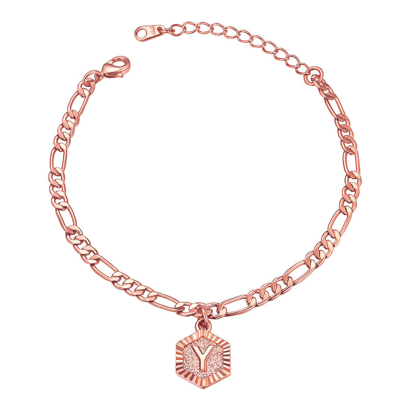 Custom Initial Figaro Link Anklet for