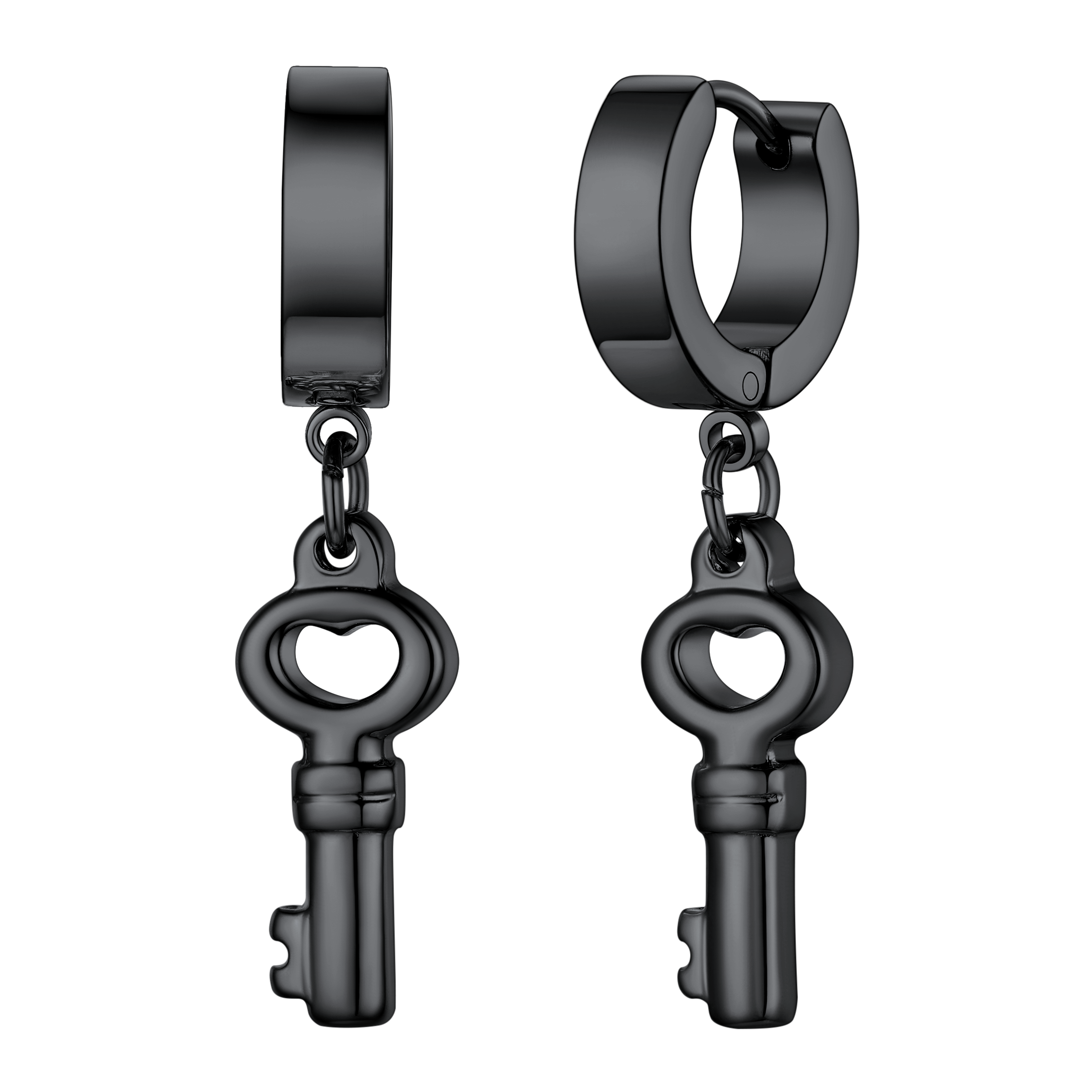 Flash Key Dangle Hoop Earrings for