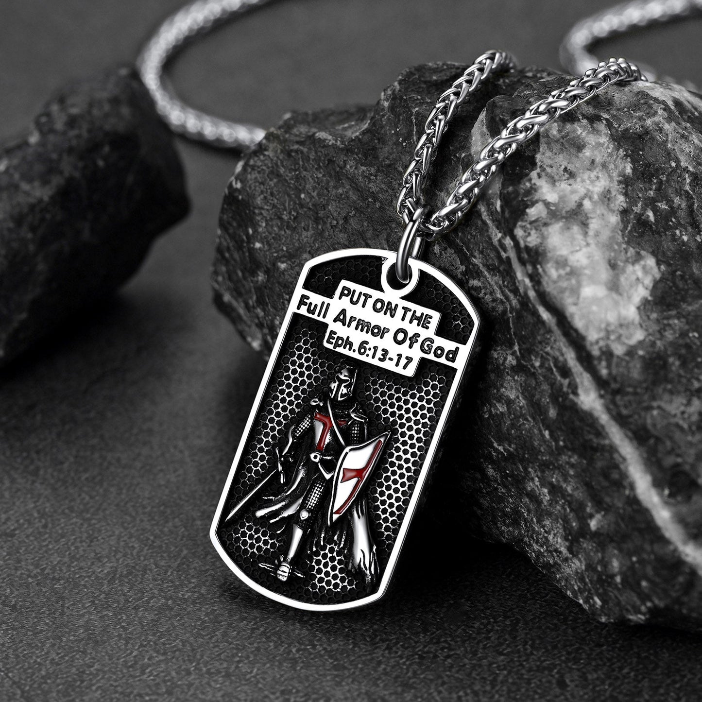 Knights Templar Dog Tag Necklace