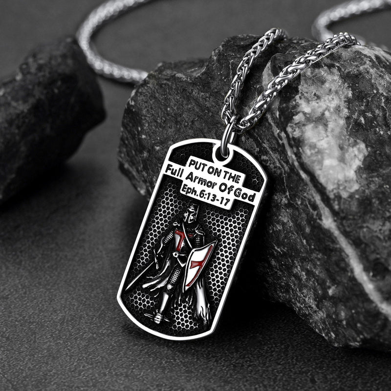Knights Templar Dog Tag Necklace