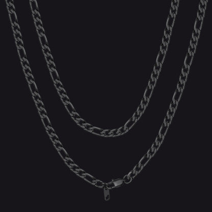 Figaro Curb Chain Link Necklace, 6/7.5/10 Mm Width