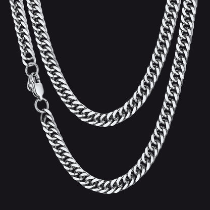 Miami Cuban Link Chain Necklace With Gift Crad for Him