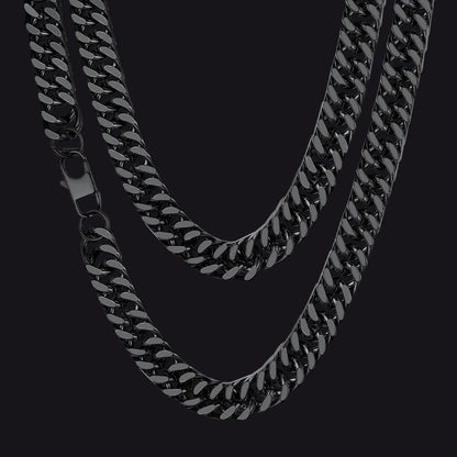 Miami Cuban Link Chain Necklace With Gift Crad for Him