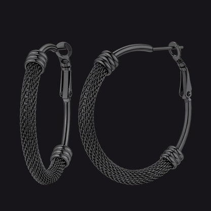 Minimalist Chunky Hoop Earrings for With Lobster Clasp