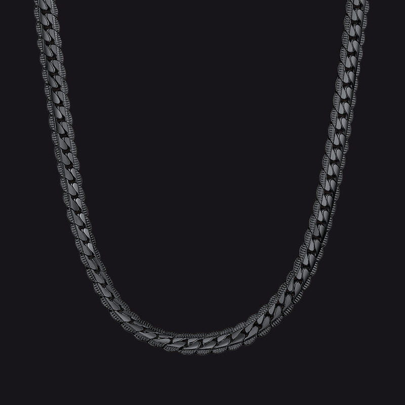 6mm Curb Chain Necklace in Stainless Steel for