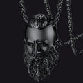Flash Nordic Viking Head Necklace Amulet Jewelry for