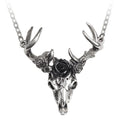 White Hart, Black Rose Pendant Necklace by Alchemy Gothic