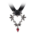 Guirlande D'amour Black Rose Heart Alchemy Gothic Necklace