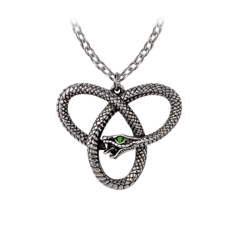 Eve's Triquetra Serpent Pendant Snake Goddess Necklace by Alchemy Gothic
