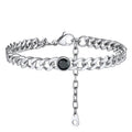 Personalized Birthstone Cuban Link Anklet for