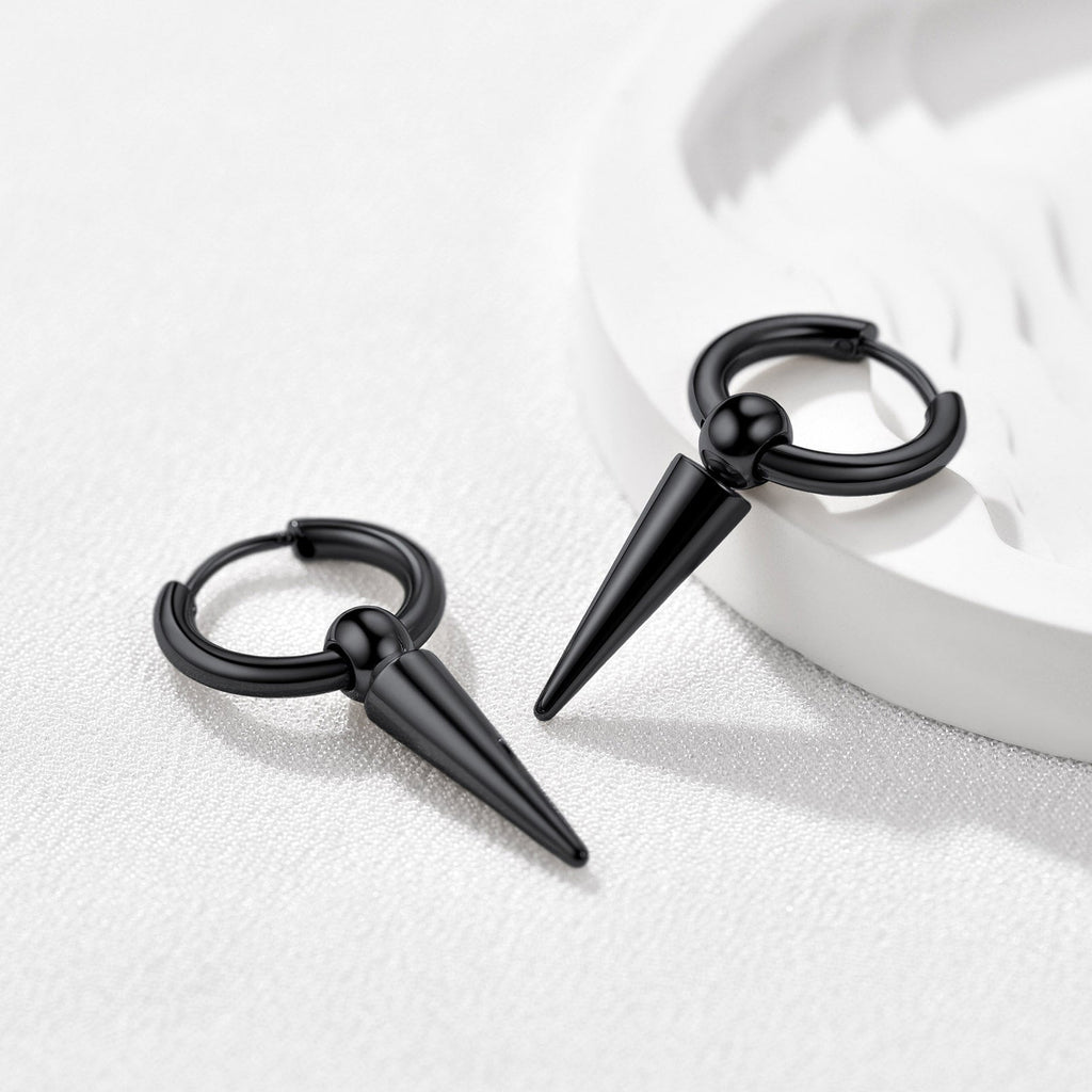 Long Spike Dangle Hoop Earrings for