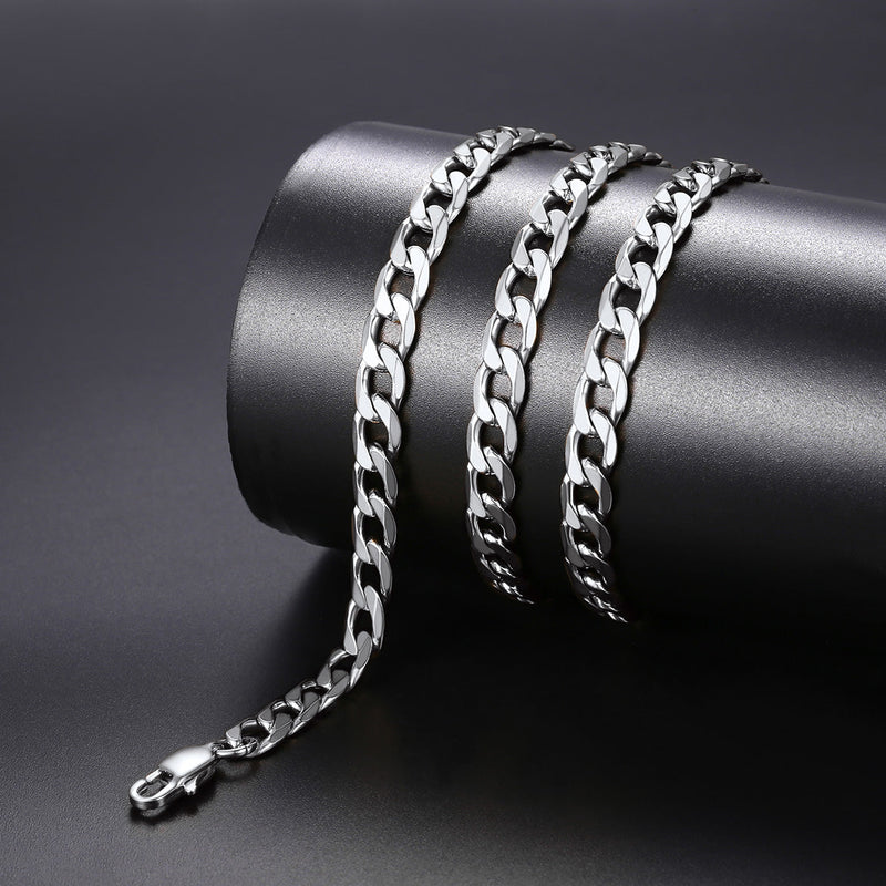 Curb Chain & Polaris Compass Pendant Layered Necklaces Set for