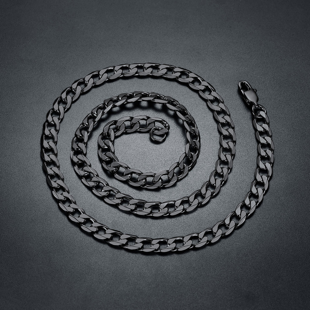Poseidon Trident & Curb Chain Layered Necklaces Set for